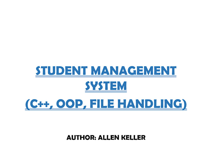 help you with console based programs and file handling